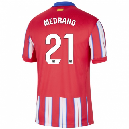 Kandiny Kinderen Fernando Medrano #21 Rood Wit Blauw Thuisshirt Thuistenue 2024/25 T-Shirt