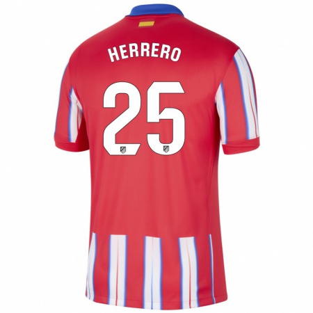 Kandiny Kinderen Alex Herrero #25 Rood Wit Blauw Thuisshirt Thuistenue 2024/25 T-Shirt