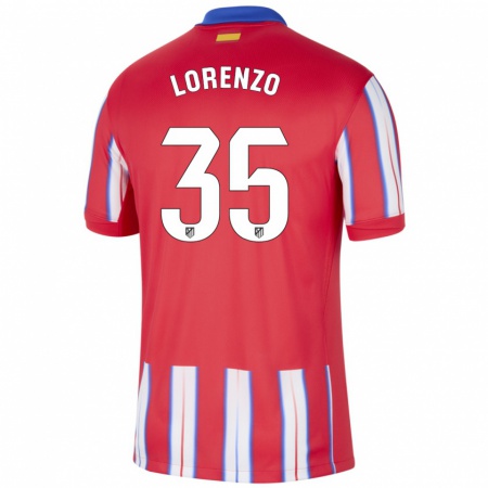 Kandiny Kinderen Diego Lorenzo #35 Rood Wit Blauw Thuisshirt Thuistenue 2024/25 T-Shirt