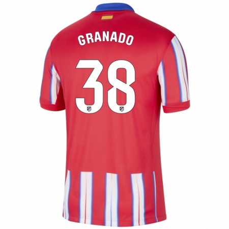 Kandiny Kinderen Adrian Granado #38 Rood Wit Blauw Thuisshirt Thuistenue 2024/25 T-Shirt