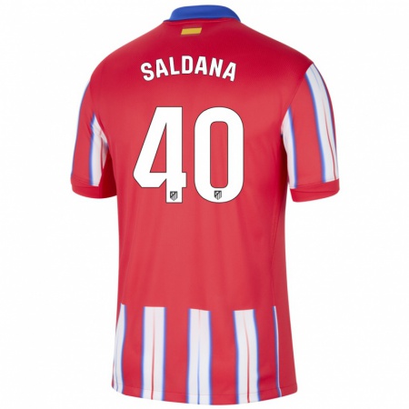 Kandiny Kinderen Jose Saldana #40 Rood Wit Blauw Thuisshirt Thuistenue 2024/25 T-Shirt