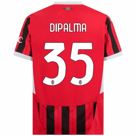 Kandiny Kinderen Matteo Dipalma #35 Rood Zwart Thuisshirt Thuistenue 2024/25 T-Shirt