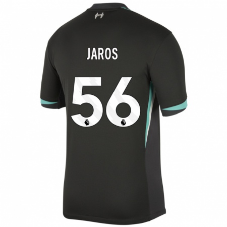 Kandiny Niño Camiseta Vitezslav Jaros #56 Negro Antracita Blanco 2ª Equipación 2024/25 La Camisa