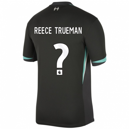 Kandiny Niño Camiseta Reece Trueman #0 Negro Antracita Blanco 2ª Equipación 2024/25 La Camisa