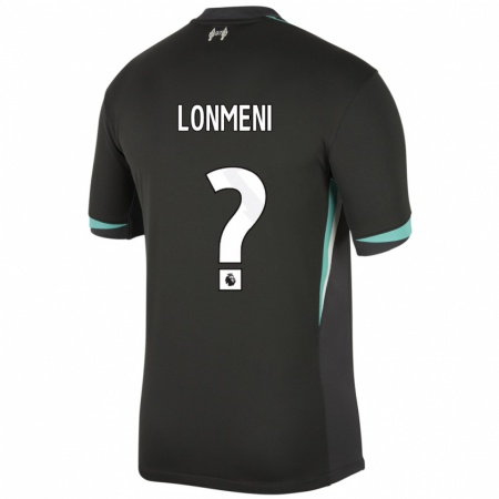 Kandiny Bambino Maglia Scofield Lonmeni #0 Nero Antracite Bianco Kit Gara Away 2024/25 Maglietta