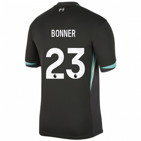 Kandiny Niño Camiseta Gemma Bonner #23 Negro Antracita Blanco 2ª Equipación 2024/25 La Camisa