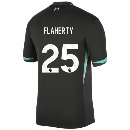 Kandiny Niño Camiseta Gilly Flaherty #25 Negro Antracita Blanco 2ª Equipación 2024/25 La Camisa