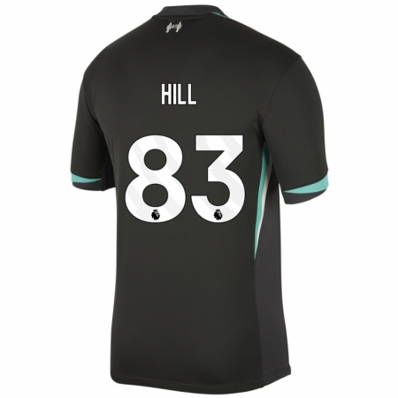 Kandiny Niño Camiseta Thomas Hill #83 Negro Antracita Blanco 2ª Equipación 2024/25 La Camisa