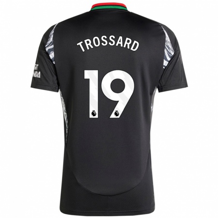 Kandiny Kinder Leandro Trossard #19 Schwarz Auswärtstrikot Trikot 2024/25 T-Shirt Österreich