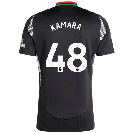 Kandiny Kinderen Osman Kamara #48 Zwart Uitshirt Uittenue 2024/25 T-Shirt