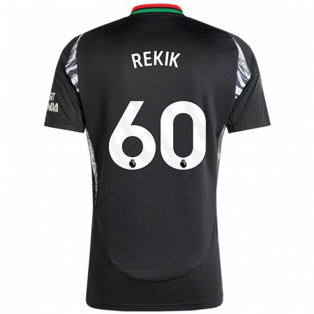 Kandiny Bambino Maglia Omar Rekik #60 Nero Kit Gara Away 2024/25 Maglietta