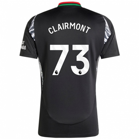 Kandiny Bambino Maglia Reece Clairmont #73 Nero Kit Gara Away 2024/25 Maglietta