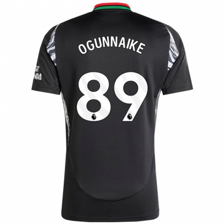 Kandiny Kinderen Josh Ogunnaike #89 Zwart Uitshirt Uittenue 2024/25 T-Shirt