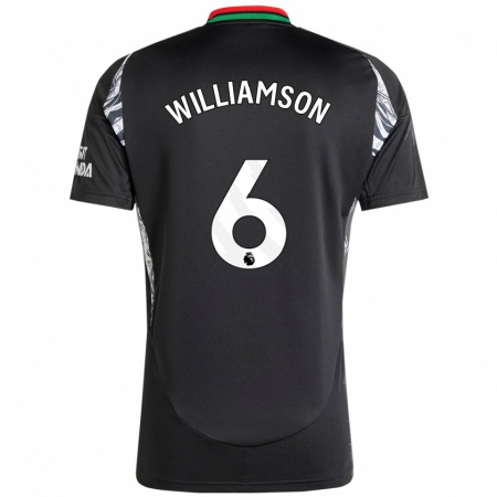 Kandiny Bambino Maglia Leah Williamson #6 Nero Kit Gara Away 2024/25 Maglietta