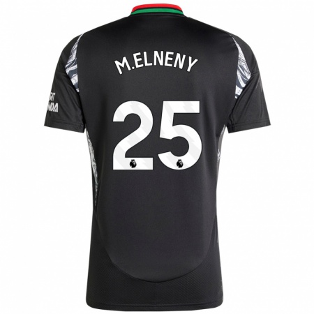 Kandiny Kinderen Mohamed Elneny #25 Zwart Uitshirt Uittenue 2024/25 T-Shirt