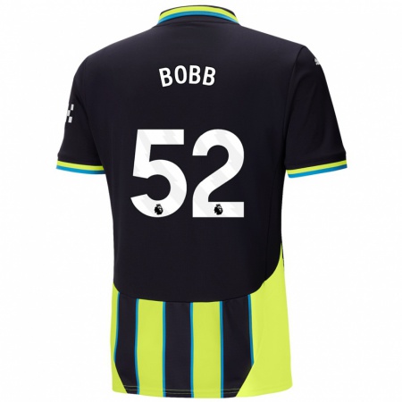 Kandiny Kinderen Oscar Bobb #52 Blauw Geel Uitshirt Uittenue 2024/25 T-Shirt