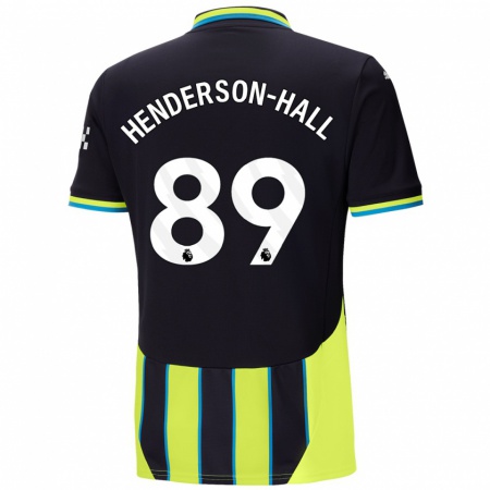 Kandiny Kinderen Matty Henderson-Hall #89 Blauw Geel Uitshirt Uittenue 2024/25 T-Shirt