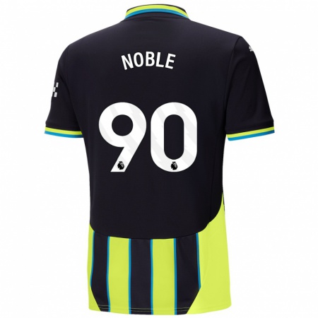 Kandiny Kinderen Kian Noble #90 Blauw Geel Uitshirt Uittenue 2024/25 T-Shirt