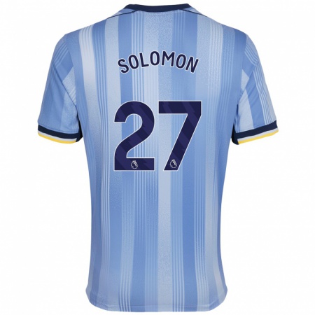 Kandiny Kinderen Manor Solomon #27 Lichtblauw Uitshirt Uittenue 2024/25 T-Shirt