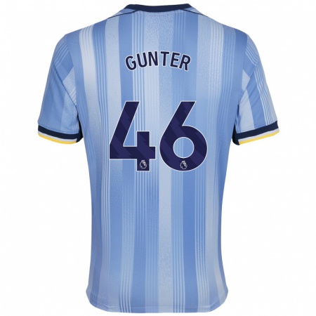 Kandiny Kinderen Luca Gunter #46 Lichtblauw Uitshirt Uittenue 2024/25 T-Shirt