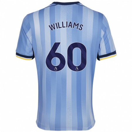 Kandiny Kinderen Jaden Williams #60 Lichtblauw Uitshirt Uittenue 2024/25 T-Shirt