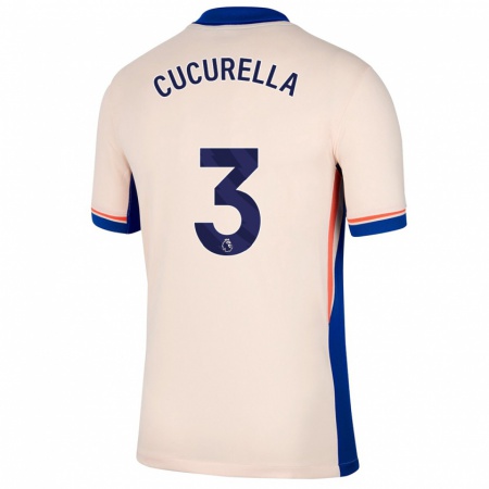 Kandiny Bambino Maglia Marc Cucurella #3 Beige Chiaro Kit Gara Away 2024/25 Maglietta