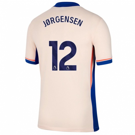 Kandiny Kinderen Filip Jørgensen #12 Lichtbeige Uitshirt Uittenue 2024/25 T-Shirt