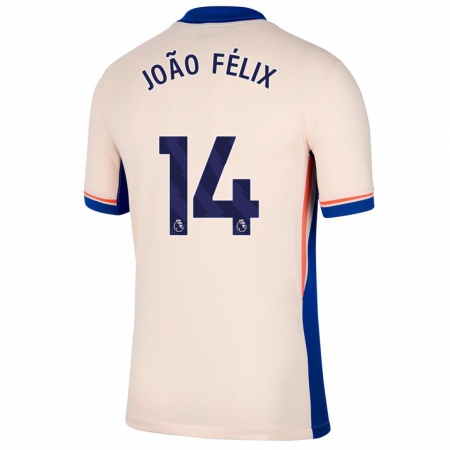 Kandiny Kinderen João Félix #14 Lichtbeige Uitshirt Uittenue 2024/25 T-Shirt