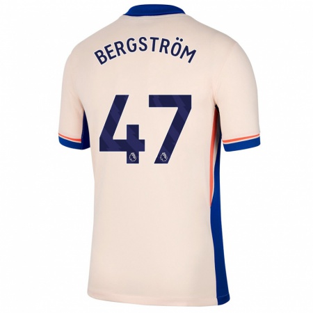 Kandiny Kinderen Lucas Bergström #47 Lichtbeige Uitshirt Uittenue 2024/25 T-Shirt