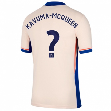 Kandiny Kinderen Ryan Kavuma-Mcqueen #0 Lichtbeige Uitshirt Uittenue 2024/25 T-Shirt