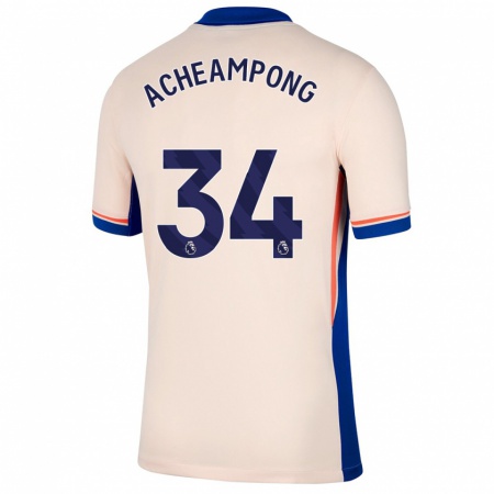 Kandiny Kinderen Josh Acheampong #34 Lichtbeige Uitshirt Uittenue 2024/25 T-Shirt