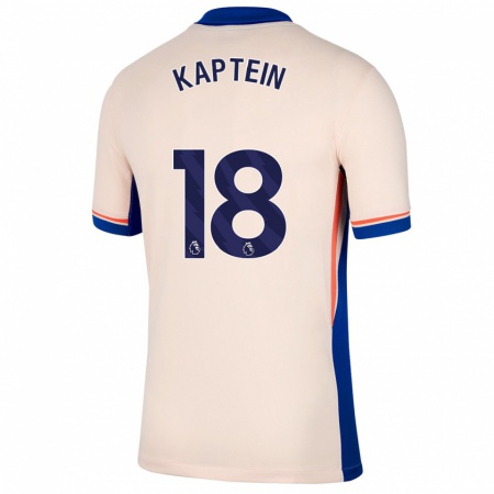 Kandiny Bambino Maglia Wieke Kaptein #18 Beige Chiaro Kit Gara Away 2024/25 Maglietta