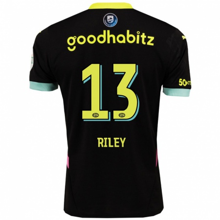 Kandiny Kinderen Indiah-Paige Riley #13 Zwart Geel Uitshirt Uittenue 2024/25 T-Shirt