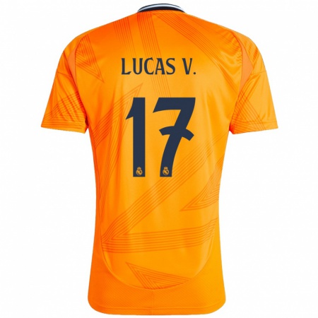 Kandiny Kinderen Lucas Vázquez #17 Oranje Uitshirt Uittenue 2024/25 T-Shirt