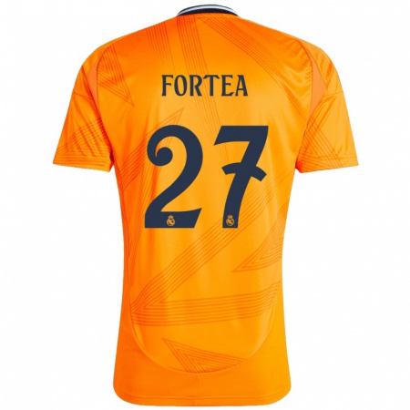 Kandiny Kinderen Jesús Fortea #27 Oranje Uitshirt Uittenue 2024/25 T-Shirt