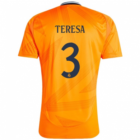 Kandiny Kinderen Teresa Abelleira #3 Oranje Uitshirt Uittenue 2024/25 T-Shirt