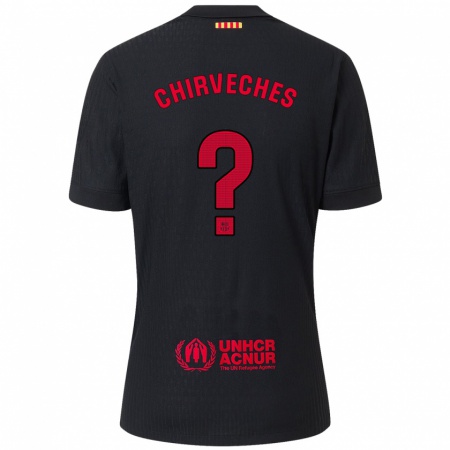 Kandiny Kinder Raúl Chirveches #0 Schwarz Rot Auswärtstrikot Trikot 2024/25 T-Shirt Österreich