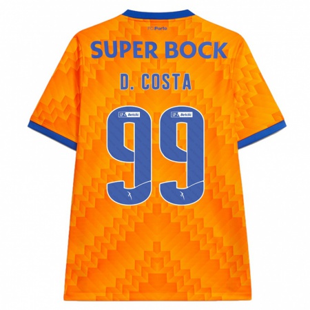 Kandiny Bambino Maglia Diogo Costa #99 Arancione Kit Gara Away 2024/25 Maglietta