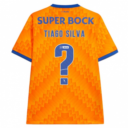 Kandiny Kinderen Tiago Silva #0 Oranje Uitshirt Uittenue 2024/25 T-Shirt