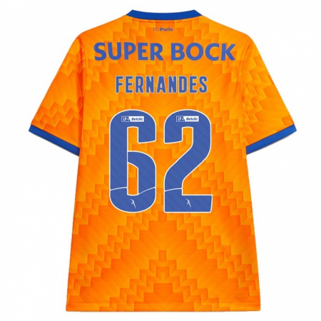 Kandiny Kinderen Rodrigo Fernandes #62 Oranje Uitshirt Uittenue 2024/25 T-Shirt