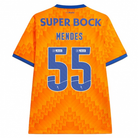 Kandiny Kinderen João Mendes #55 Oranje Uitshirt Uittenue 2024/25 T-Shirt