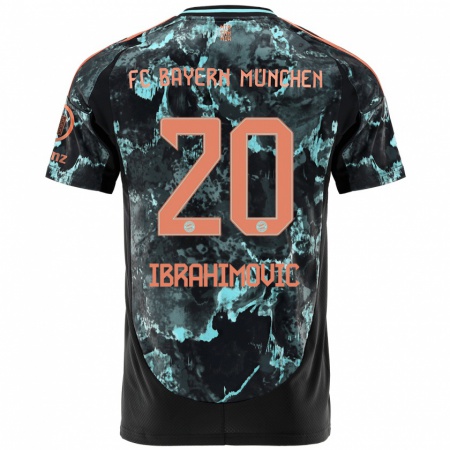 Kandiny Bambino Maglia Arijon Ibrahimovic #20 Nero Kit Gara Away 2024/25 Maglietta