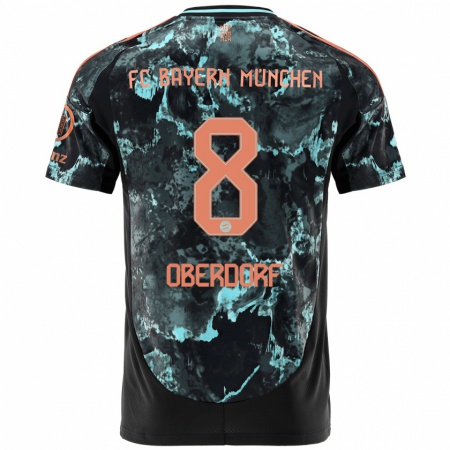 Kandiny Bambino Maglia Lena Oberdorf #8 Nero Kit Gara Away 2024/25 Maglietta