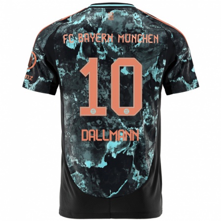 Kandiny Bambino Maglia Linda Dallmann #10 Nero Kit Gara Away 2024/25 Maglietta