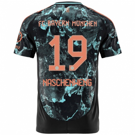 Kandiny Bambino Maglia Katharina Naschenweng #19 Nero Kit Gara Away 2024/25 Maglietta