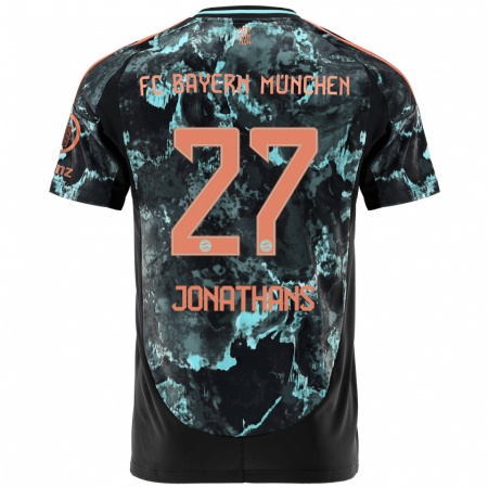 Kandiny Bambino Maglia David Jonathans #27 Nero Kit Gara Away 2024/25 Maglietta