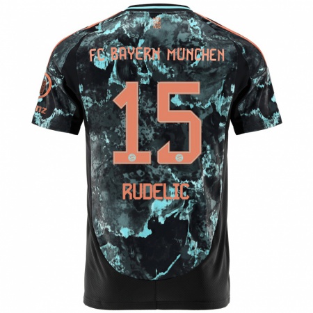 Kandiny Bambino Maglia Ivana Rudelic #15 Nero Kit Gara Away 2024/25 Maglietta