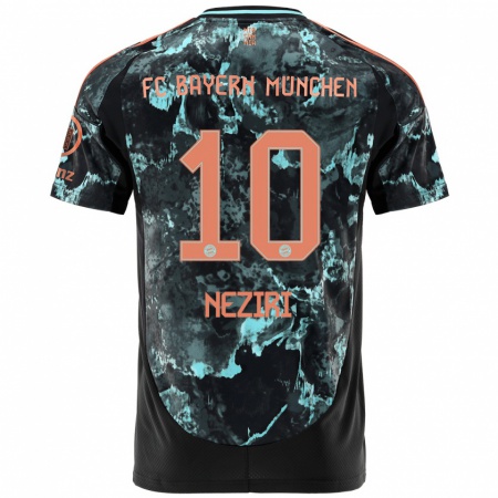 Kandiny Bambino Maglia Behar Neziri #10 Nero Kit Gara Away 2024/25 Maglietta