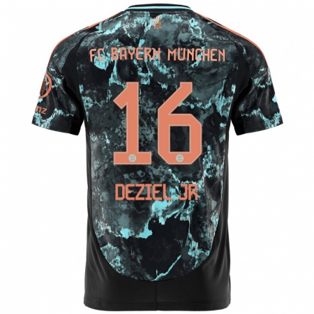 Kandiny Bambino Maglia Robert Deziel Jr #16 Nero Kit Gara Away 2024/25 Maglietta