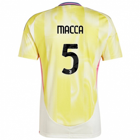 Kandiny Kinderen Federico Macca #5 Zonnig Geel Uitshirt Uittenue 2024/25 T-Shirt